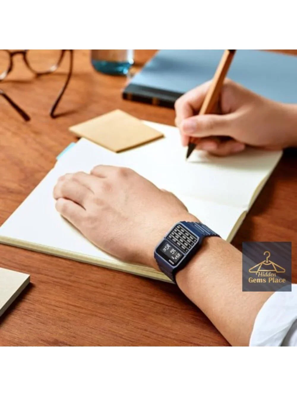 Casio CA-53WF-2B Digital Quartz Calculator Watch Resin Blue Mens